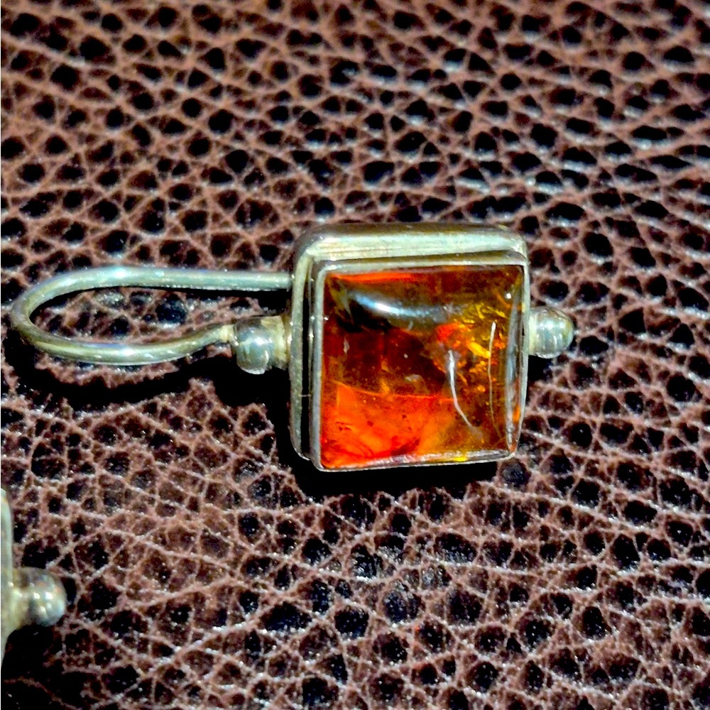 Silpada Amber and Silver Drop Earrings - Picture 5 of 12